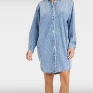Shirt dress from Emory Rose. White washed denim.